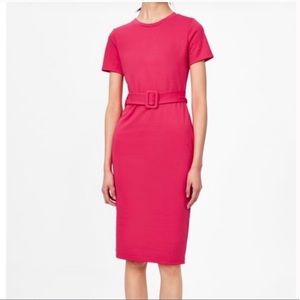 Hot Pink Zara Belted Dress